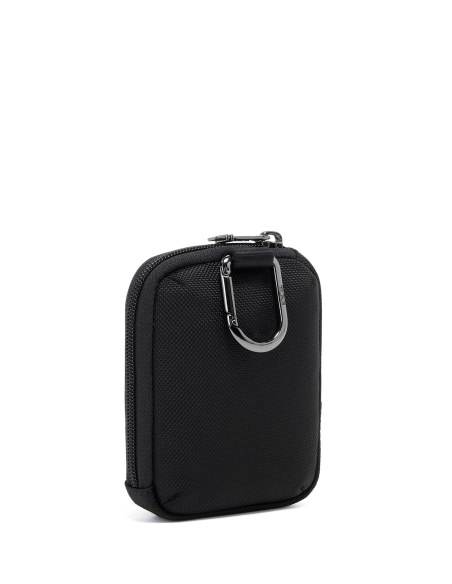Pochette plate Modular TUMI Black, vue arrière et mousqueton