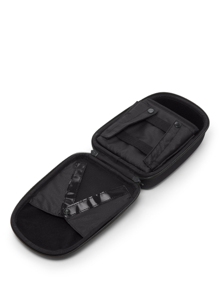 Pochette de sport TUMI Black, pochette ouverte à plat, poches et sangles intérieures