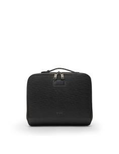 Trousse de voyage TUMI en cuir Black Embossed, référence 156648-T527