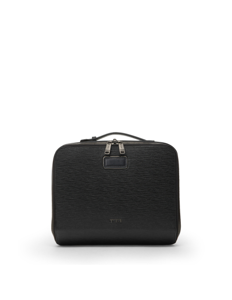 Trousse de voyage TUMI en cuir Black Embossed, référence 156648-T527