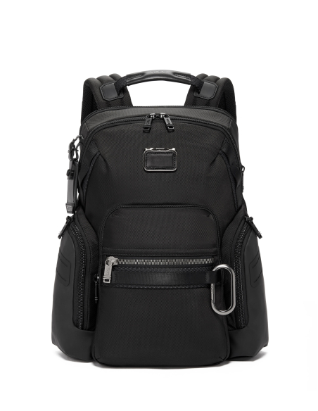 Mousqueton TUMI Gunmetal, exemple de fixation à un sac à dos