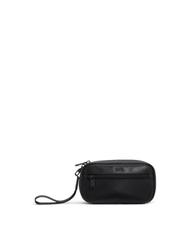 Pochette TUMI à dragonne en cuir Black, référence 159165-1041