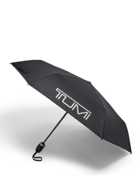 Parapluie automatique Medium TUMI Black, toile déployée vue de l’extérieur