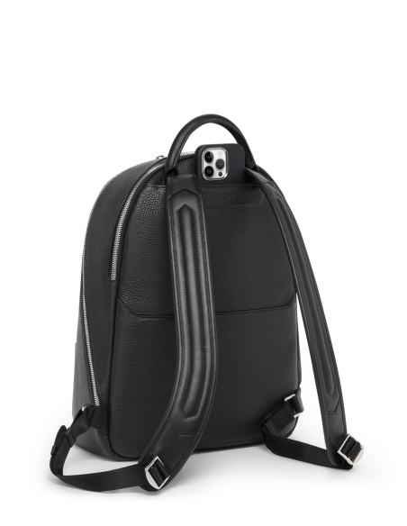 Sac à dos Beneditto TUMI Turin Black Pebbled, dos, bretelles et poche téléphone