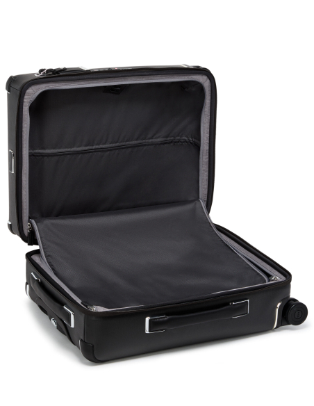 Valise cabine 4 roues 55 cm TUMI Turin Black, intérieur ouvert avec sangles
