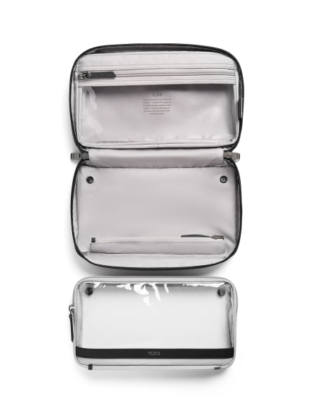 Trousse à maquillage Adelise TUMI Black/Gunmetal, pochette transparente détachée