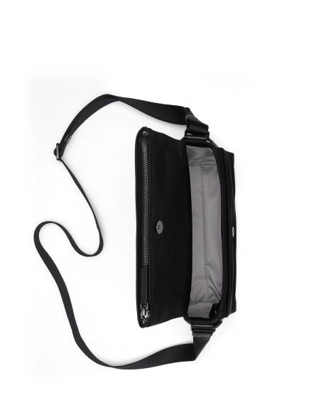 Sac à rabat Azalea TUMI Black/Gunmetal, intérieur vu du dessus