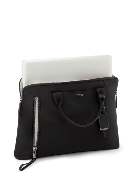 Sacoche ordinateur Bénin TUMI Black/Gunmetal, compartiment avec ordinateur