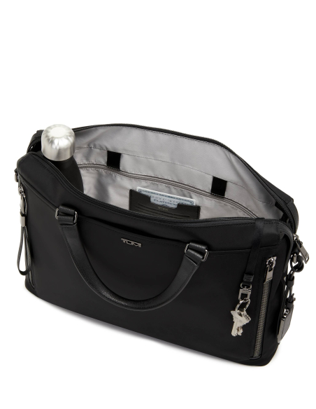 Sacoche ordinateur Kendallville TUMI Black/Gunmetal, intérieur avec bouteille et attache-clés