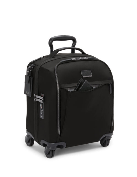 Valise Léger Compact 40,5 cm TUMI Black/Gunmetal, poche avant en U ouverte