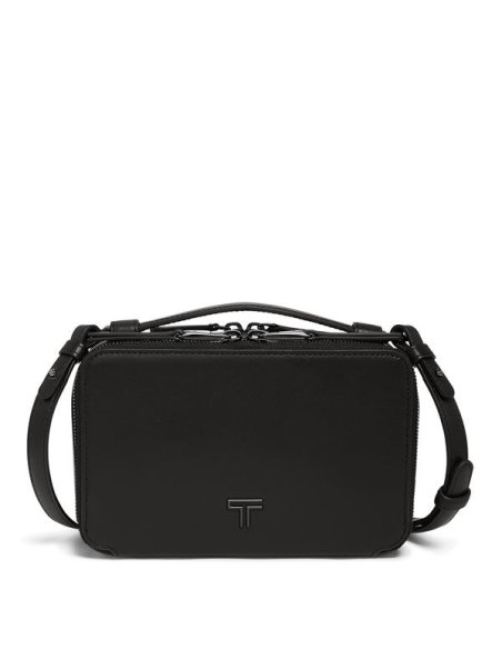 Sac bandoulière Myla TUMI Black/Gunmetal, bandoulière en cuir