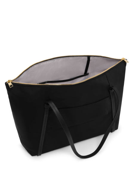 Sac cabas Q nylon TUMI Black/Gold, compartiment ouvert et anses abaissées