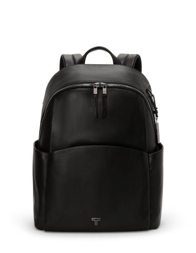 Sac à dos Raina cuir TUMI Voyageur Black/Gunmetal, référence 159124-T522