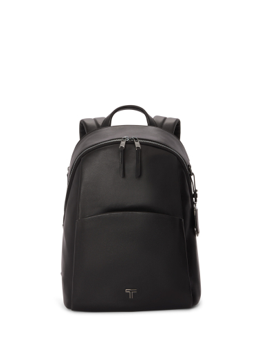 Sac à dos Medium Raina cuir TUMI Voyageur Black/Gunmetal, référence 159131-T522