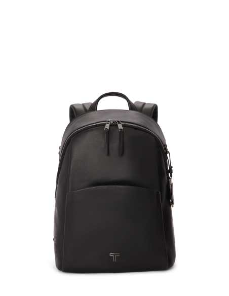 Sac à dos Medium Raina cuir TUMI Voyageur Black/Gunmetal, référence 159131-T522