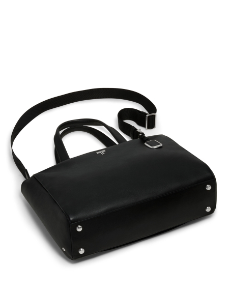 Sac cabas Medium Vail cuir TUMI Black/Gunmetal, base avec pieds métalliques