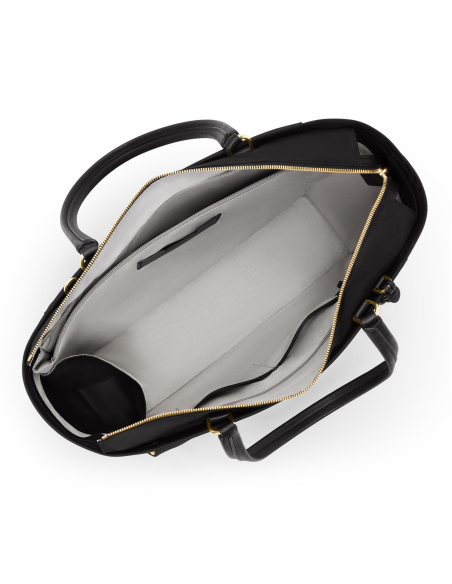 Grand sac cabas Valetta TUMI Black/Gold, intérieur vu du dessus