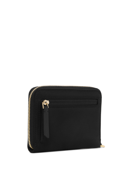 Portefeuille à deux volets TUMI Black/Gold, poche monnaie arrière zippée