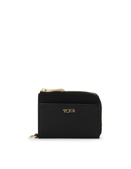 Porte-cartes zippé TUMI Voyageur Black/Gold, référence 156554-2693
