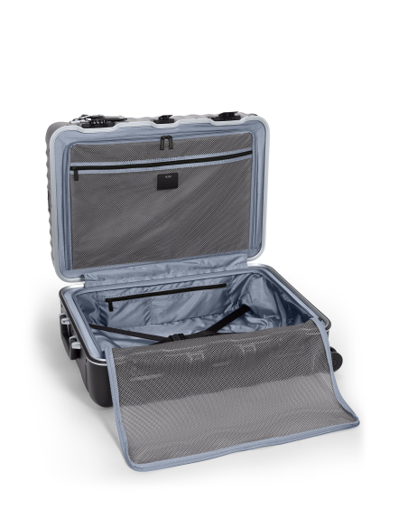Valise soute TUMI 19 Degree Frame 66 cm Black Texture, panneau intérieur rabattu et sangles visibles