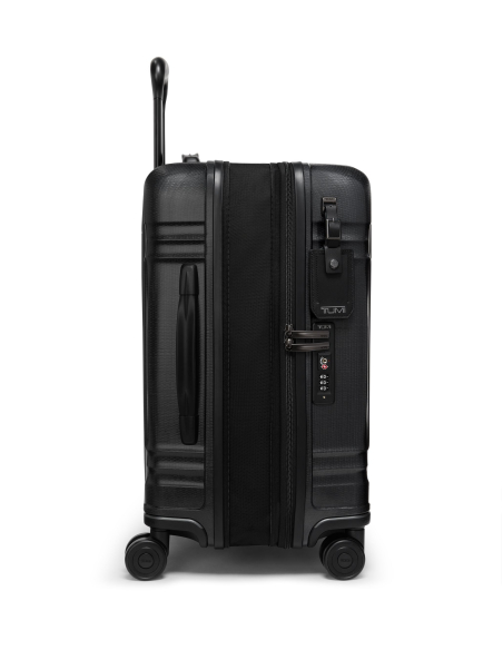 Valise cabine extensible TUMI Latitude 55 cm Carbon Black, vue latérale avec soufflet et poignée déployée