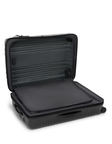 Valise soute extensible TUMI Latitude 76 cm Carbon Black, intérieur ouvert, panneau de séparation fermé