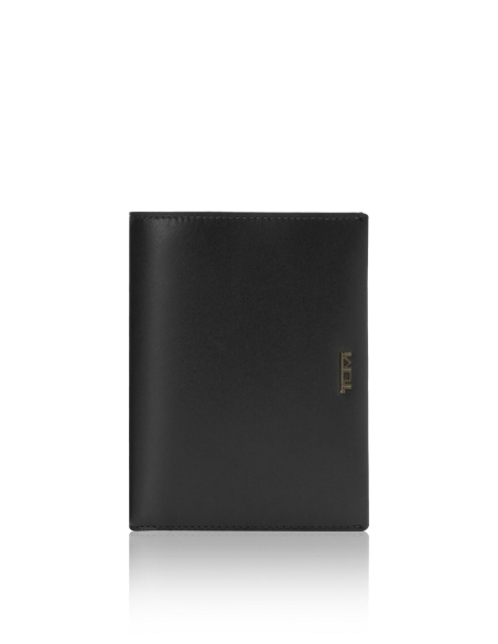 Protège-passeport TUMI Nassau en cuir lisse Black Smooth, référence 130434-T060