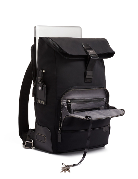 TUMI Harrison Osborn Noir : ordinateur accessible et poche avant ouverte