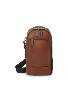 Sac porté croisé en cuir TUMI Harrison Gregory Cognac, référence 150206-1221