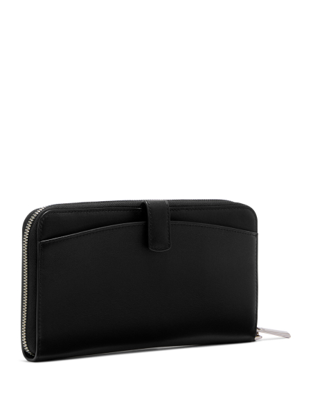 Dos du portefeuille de voyage TUMI Belden Black/Gunmetal, poche à fermeture à pression