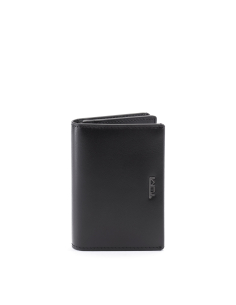 Porte-cartes à soufflet TUMI Nassau en cuir Black Smooth, référence 130411-T060