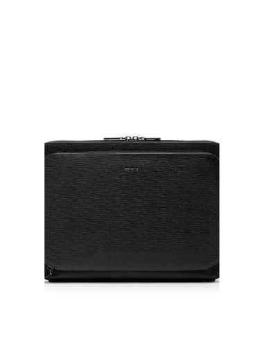 Porte-documents ordinateur 14 pouces TUMI Nassau en cuir Black Embossed, référence 146524-T527