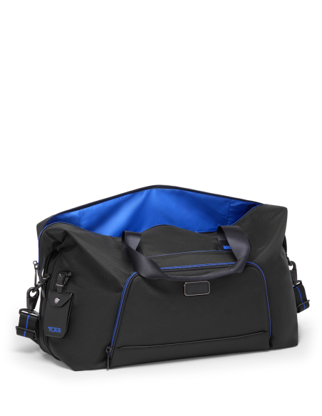 Sac de voyage double extension TUMI Alpha Black/Ultra Blue, compartiment principal ouvert