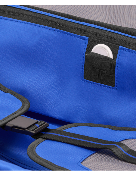 Valise cabine extensible 55 cm TUMI Alpha Black/Ultra Blue, poche pour AirTag avec traceur illustratif non inclus