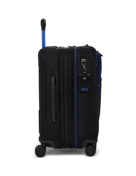 Valise cabine extensible 55 cm TUMI Alpha Black/Ultra Blue, profil de la valise et soufflet