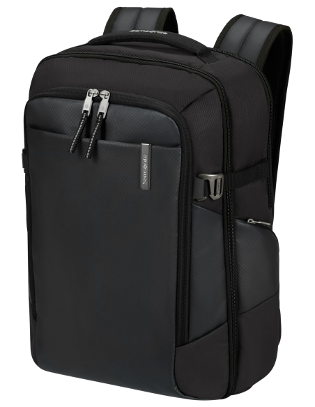 Sac à dos Samsonite Armox 15,6 pouces Noir, vue de trois quarts et poches frontales