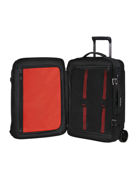 Sac de voyage cabine Samsonite Armox 55 cm Noir, compartiments ouverts