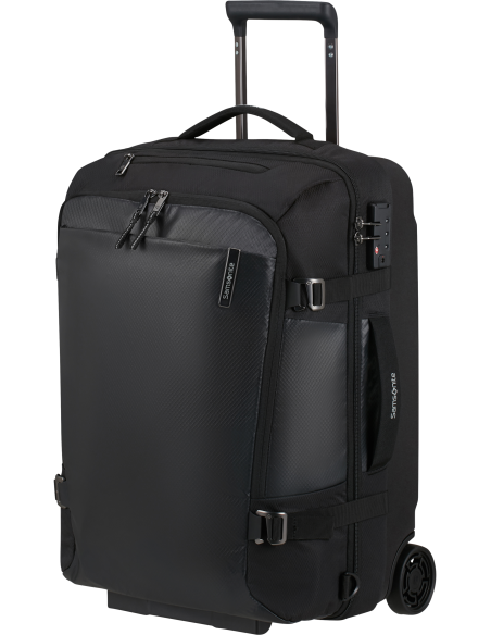 Sac cabine convertible Samsonite Armox 55 cm Noir, vue de trois quarts
