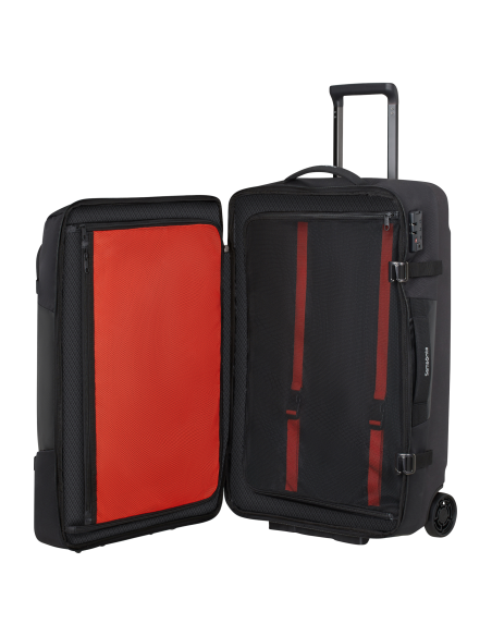 Sac de voyage Samsonite Armox 68 cm Noir, intérieur ouvert avec séparateur