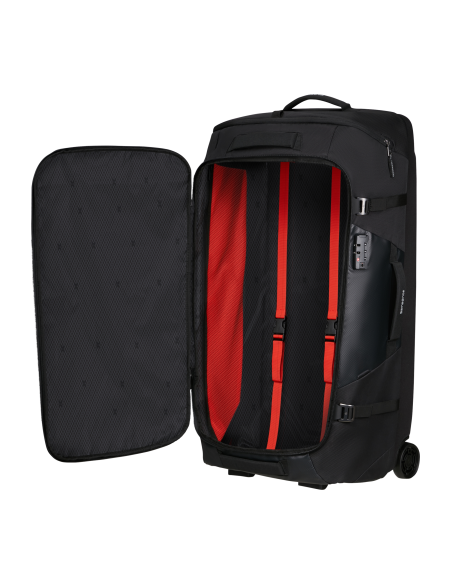 Sac de voyage Samsonite Armox 84 cm Noir, grand compartiment ouvert et sangles intérieures
