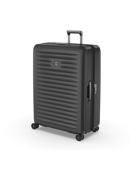 Victorinox Airox Advanced 82 cm Noir, vue de trois quarts, poignée télescopique partiellement sortie