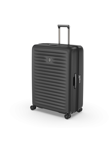 Victorinox Airox Advanced 82 cm Noir, vue de trois quarts, poignée télescopique déployée