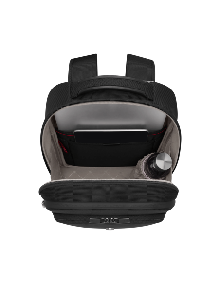 Compartiment principal avec ordinateur et bouteille – Werks Traveler 7.0 Noir