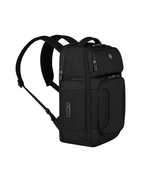 Vue de trois quarts du sac à dos – Werks Traveler 7.0 Noir
