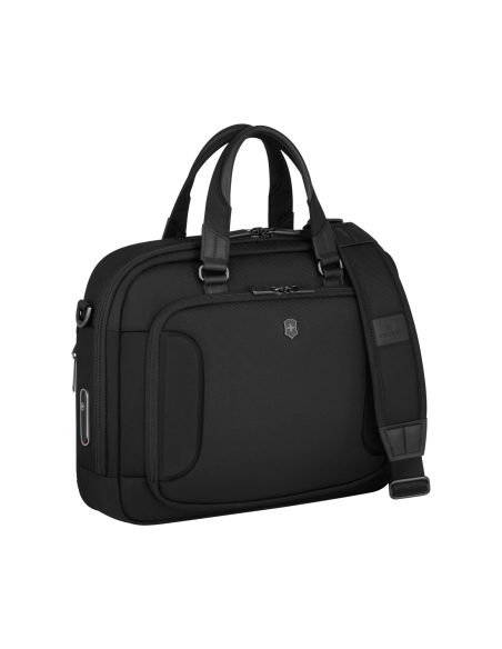 Serviette vue de trois quarts avec bandoulière – Werks Traveler 7.0 Noir