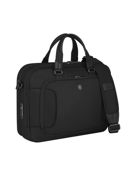 Serviette vue de trois quarts avec bandoulière – Werks Traveler 7.0 Noir