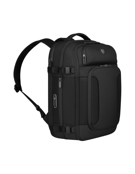 Vue de trois quarts du sac à dos – Werks Traveler 7.0 Noir