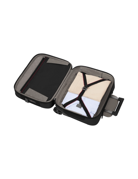 Mallette ouverte à plat avec sangles intérieures – Werks Traveler 7.0 Noir