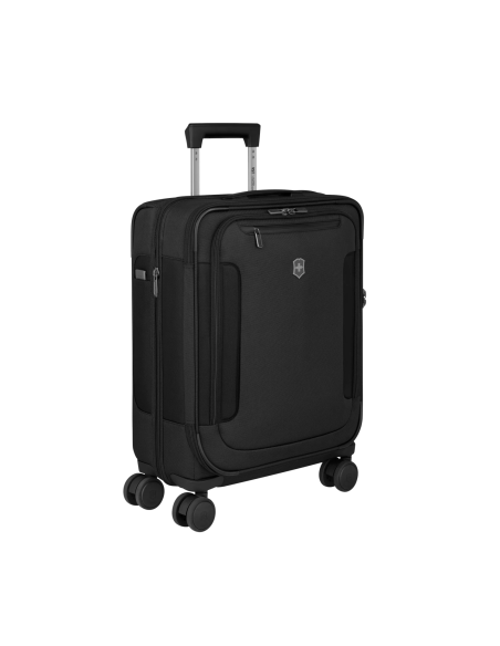 Valise vue de trois quarts côté gauche – Werks Traveler 7.0 Noir