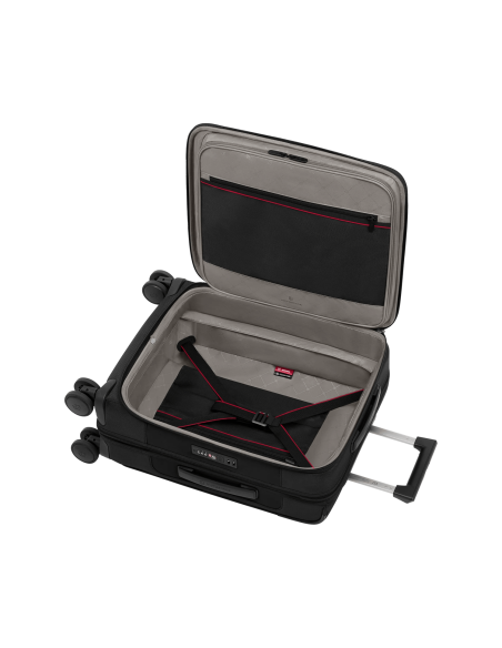 Valise ouverte et sangles de maintien – Werks Traveler 7.0 Noir